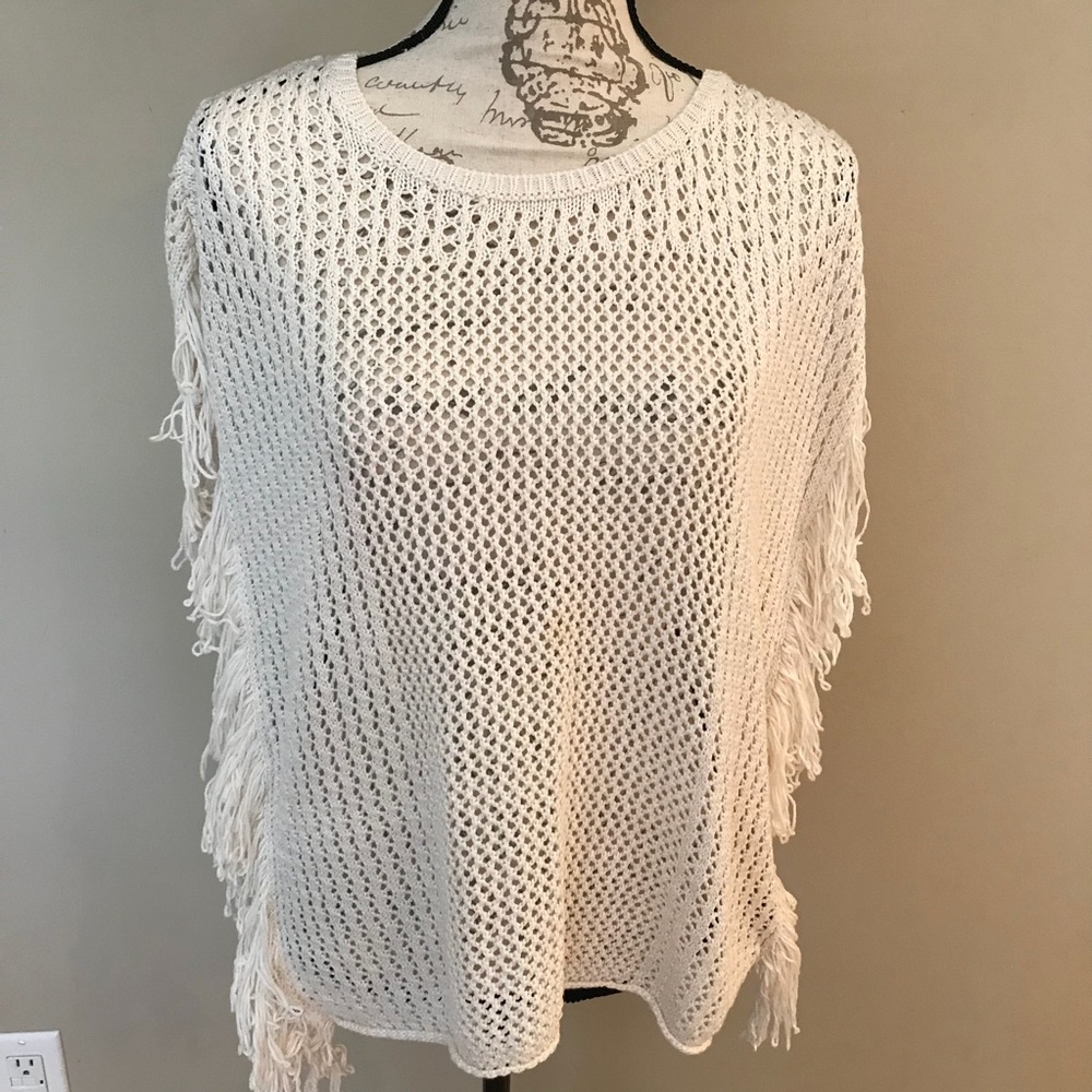 Mossimo Short Sleeve Fringe Sweater